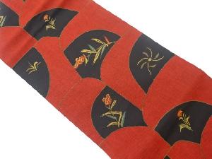 草花模様織出し名古屋帯